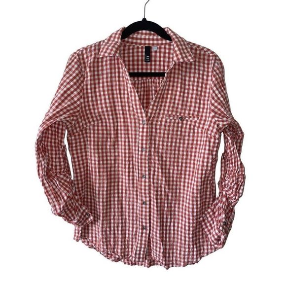 Year Round Gingham Shirt by: Kut from the Cloth - Picture 1 of 10